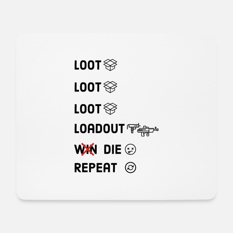 Gamers Life - Mousepad (Querformat) - Weiß