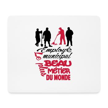 MOTIF DESIGN HUMOUR POUR HOMME VISUEL MIXTE - Tapis de souris (format paysage) - blanc - Devant