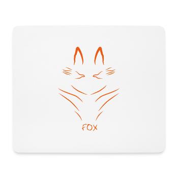 Fox - Mousepad (Querformat) - Weiß - Vorne