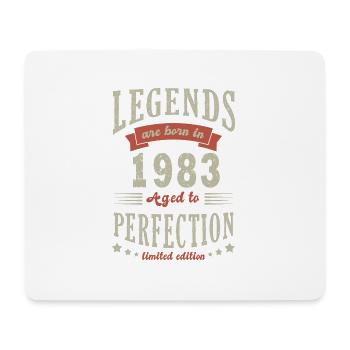 legend born in 1983 Birthday gift 40 years - Mouse Pad (horizontal) - white - Front