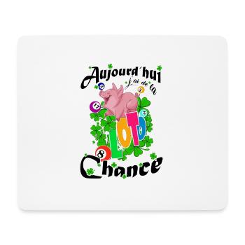 Aujourd'hui j'ai de la chance! loto - Tapis de souris (format paysage) - blanc - Devant