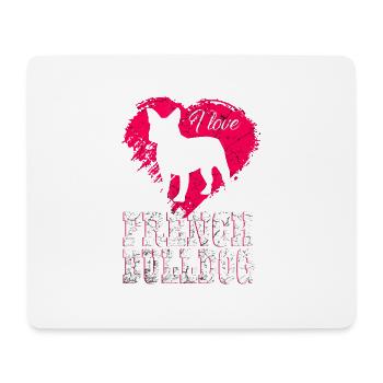 French Bulldog - Mouse Pad (horizontal) - white - Front