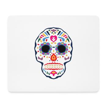 tete de mort mexicaine crane fantaisie - Tapis de souris (format paysage) - blanc - Devant