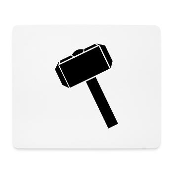 Hammer - Mousepad (Querformat) - Weiß - Vorne
