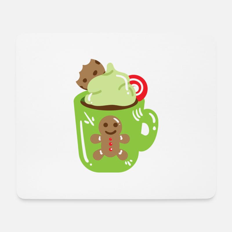 Weihnachten Tasse - Mousepad (Querformat) - Weiß
