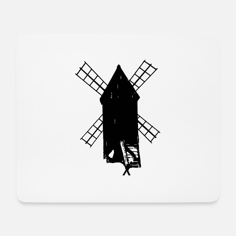 Old Windmill Oland Sweden Sverige - Mouse Pad (horizontal) - white