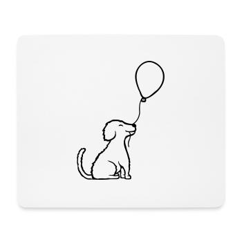 Sitting balloon dog cool - Mouse Pad (horizontal) - white - Front