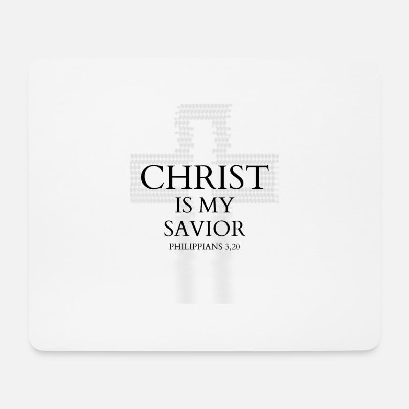 Christus ist mein Retter - Mousepad (Querformat) - Weiß