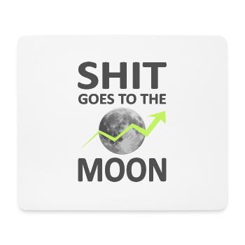 Shit goes to the Moon-Version 2-Satire 2022 - Mousepad (Querformat) - Weiß - Vorne