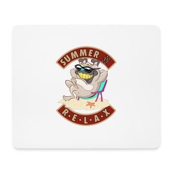 Summer 2022 relax dog at the beach - Mouse Pad (horizontal) - white - Front