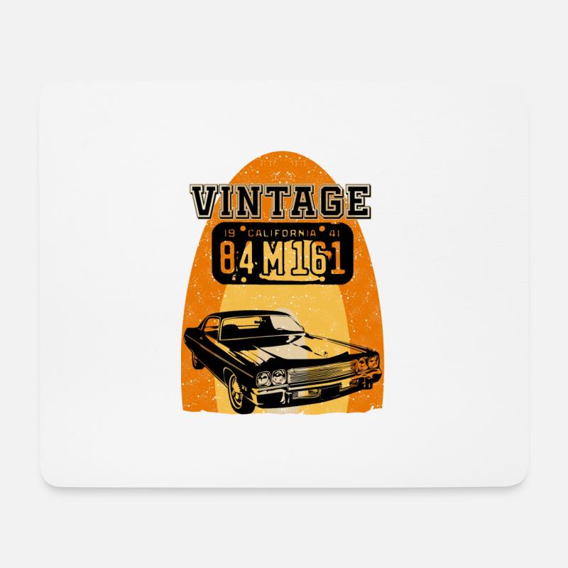 Vintage car california - Mouse Pad (horizontal) - white