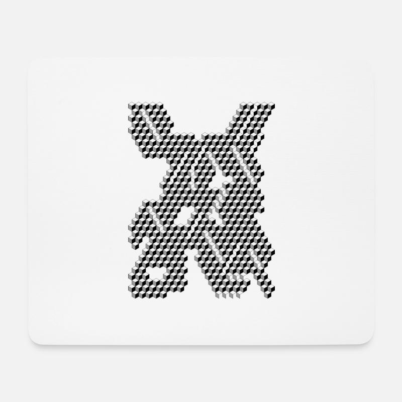 Würfel1 - Mousepad (Querformat) - Weiß