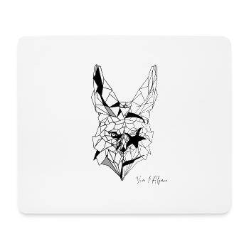 Fennec polygone drapeau de l'Algérie - Tapis de souris (format paysage) - blanc - Devant