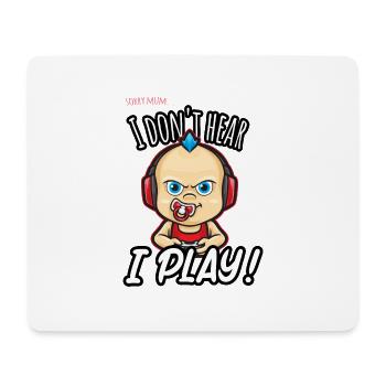 Sorry mum, i play - Tapis de souris (format paysage) - blanc - Devant