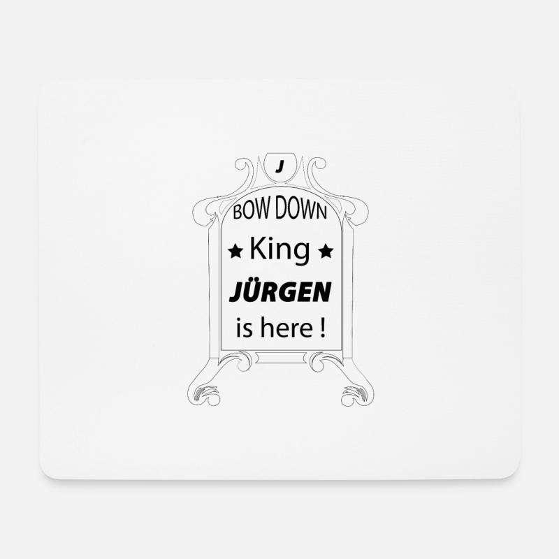 King Jürgen - Mousepad (Querformat) - Weiß