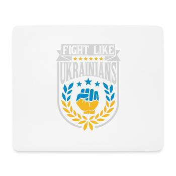 se battre comme citation des ukrainiens - Tapis de souris (format paysage) - blanc - Devant