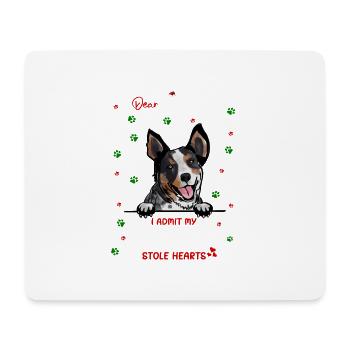Australischer Koolie Hund Weihnachten Hunderasse - Mousepad (Querformat) - Weiß - Vorne
