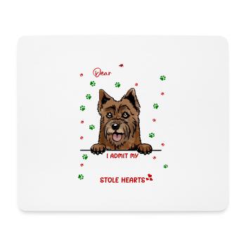 Australian Terrier Hund Weihnachten Hunderasse - Mousepad (Querformat) - Weiß - Vorne