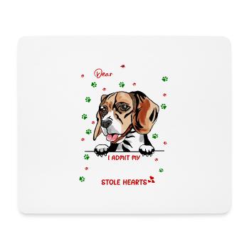 Beagle Hund Weihnachten Hunderasse - Mousepad (Querformat) - Weiß - Vorne