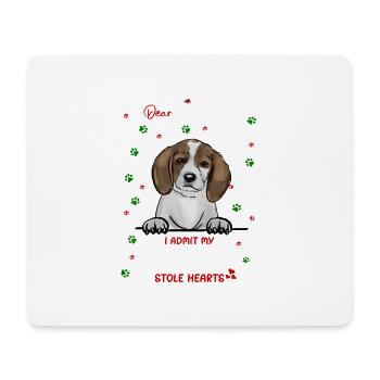 Beagler Hund Weihnachten Hunderasse - Mousepad (Querformat) - Weiß - Vorne