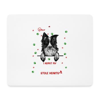 Border Collie Hund Weihnachten Hunderasse - Mousepad (Querformat) - Weiß - Vorne