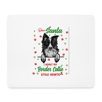 Border Collie Hund Weihnachten Hunderasse - Mousepad (Querformat) - Weiß - Vorne
