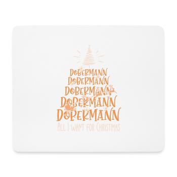 Dobermann Hund Weihnachten Hunderasse - Mousepad (Querformat) - Weiß - Vorne