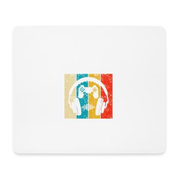 Can't hear you I'm gaming video games funny video - Tapis de souris (format paysage) - blanc - Devant