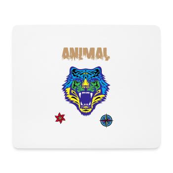 Bengalische Tiger-Kratzkralle - Mousepad (Querformat) - Weiß - Vorne