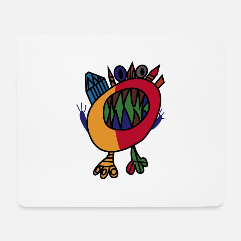 painted crystal Monster - Mousepad (Querformat) - Weiß