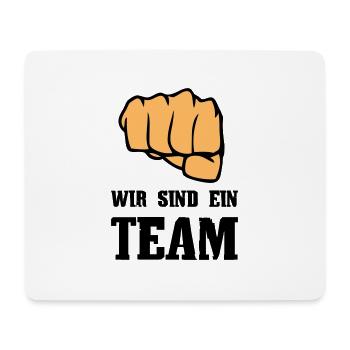Wir sind ein Team - Mousepad (Querformat) - Weiß - Vorne