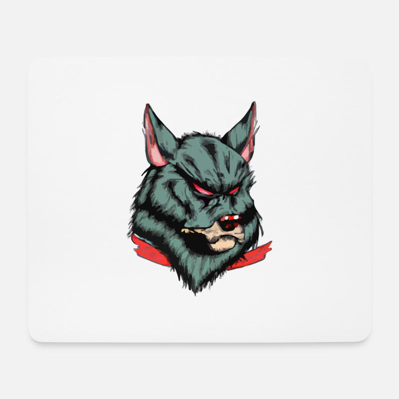 Ace der wütende Wolf - Mousepad (Querformat) - Weiß