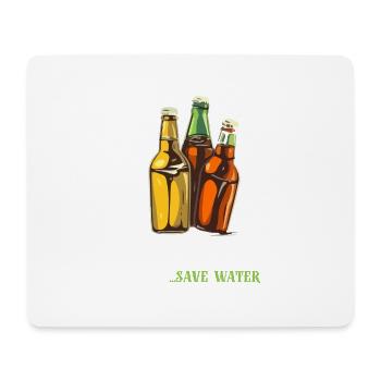Buvez de la bière - Tapis de souris (format paysage) - blanc - Devant
