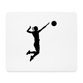 Handball féminin - Tapis de souris (format paysage) - blanc - Devant
