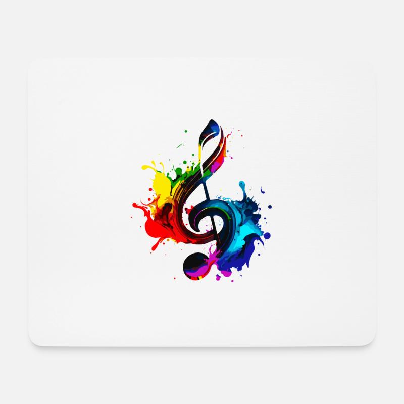 Treble clef - Mouse Pad (horizontal) - white