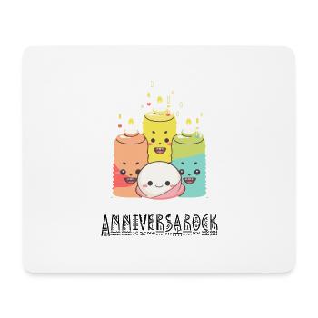 Anniversarock - Tapis de souris (format paysage) - blanc - Devant