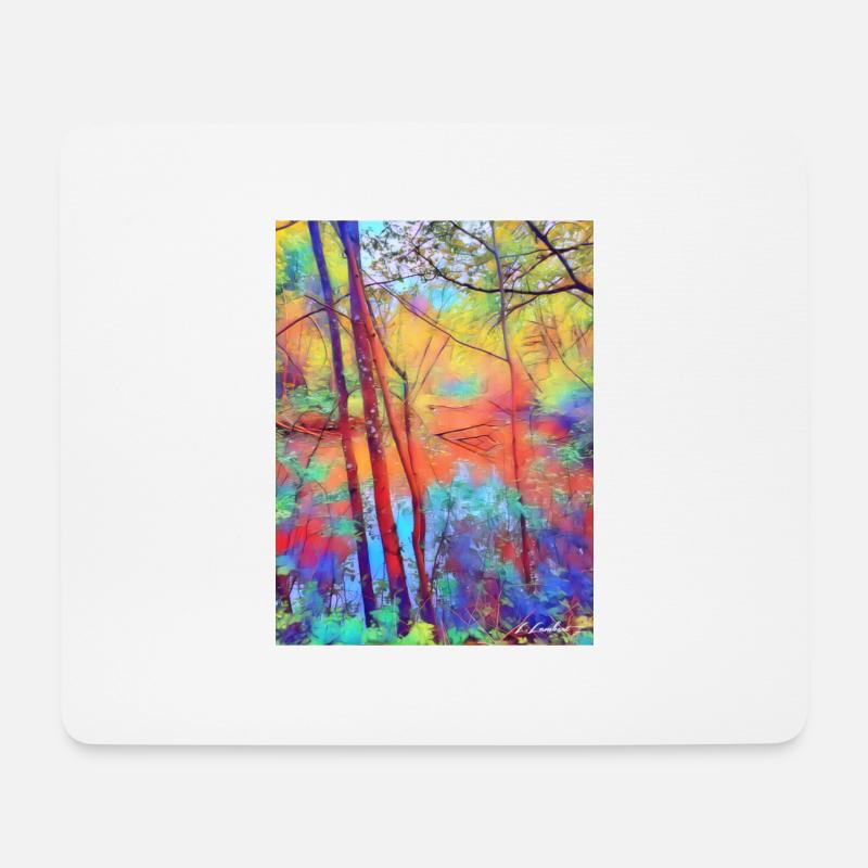 The pond with the dead tree - Mouse Pad (horizontal) - white