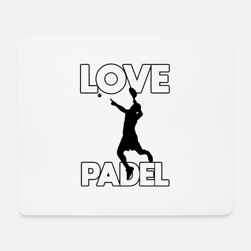 Padel Paddel Schläger Tennis Sport I Geschenk - Mousepad (Querformat) - Weiß