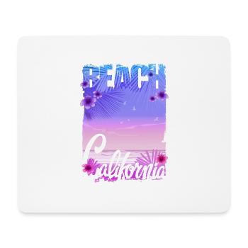 Vintage Blumen Strand Kalifornien Retro Garten USA - Mousepad (Querformat) - Weiß - Vorne
