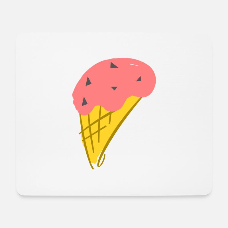 strawberry ice cream - Mouse Pad (horizontal) - white