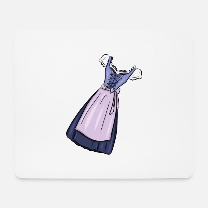Dirndl - Mousepad (Querformat) - Weiß