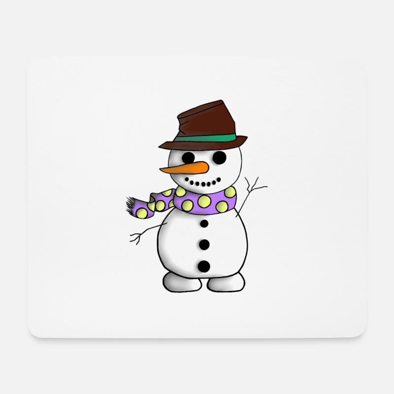Frosty Style perfekt zur Weihnachtszeit - Mousepad (Querformat) - Weiß