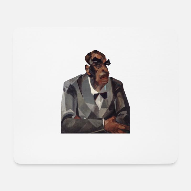 alter Mann - Mousepad (Querformat) - Weiß