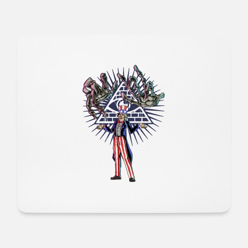 Marionette Politik - Mousepad (Querformat) - Weiß