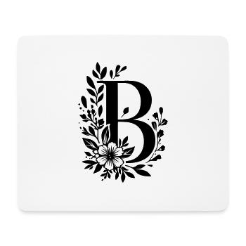 Letter B Flower - Mouse Pad (horizontal) - white - Front