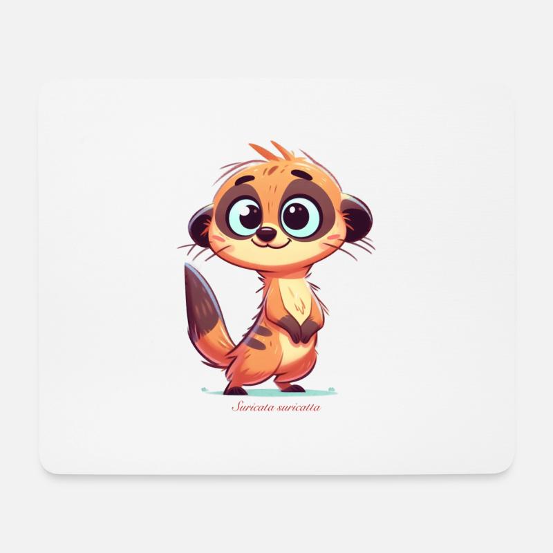 Erdmännchen - Mousepad (Querformat) - Weiß