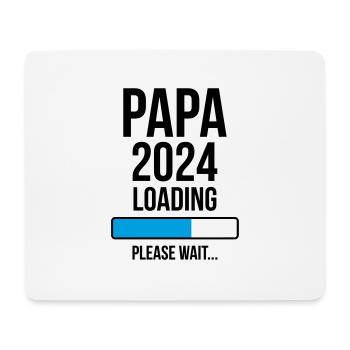 Papa 2024 Loading Bitte warten... - Mousepad (Querformat) - Weiß - Vorne