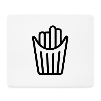 cornet de frites - Tapis de souris (format paysage) - blanc - Devant