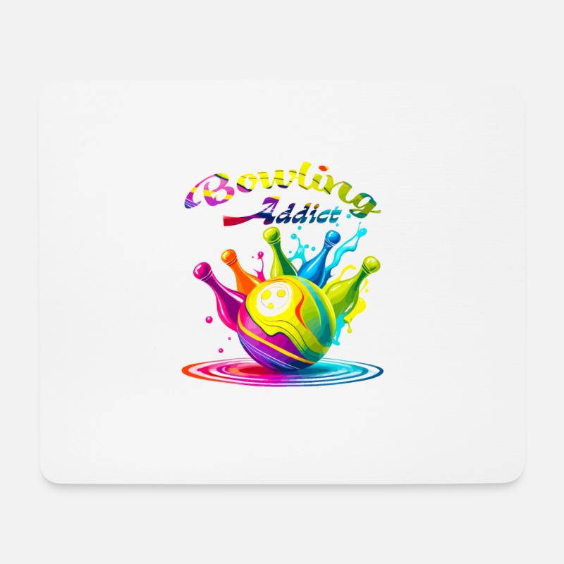 Bowling addict - Tapis de souris (format paysage) - blanc