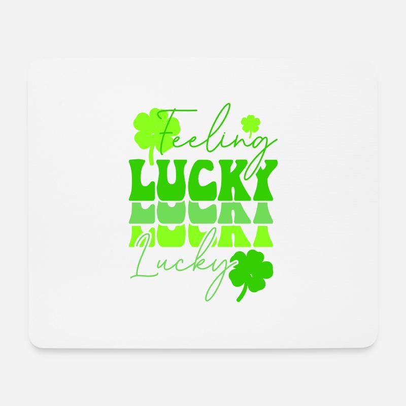 Glücksgefühl am St. Patricks Day - Mousepad (Querformat) - Weiß